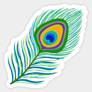 Peacock feather Sticker